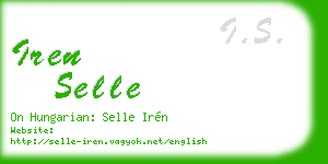 iren selle business card